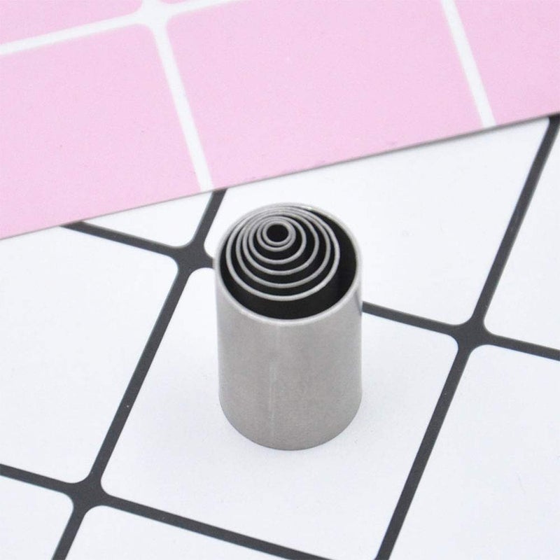 Vidillo Clay Cutters,7Pcs Hole Hollow Punch Cutter Set Stainless Steel Indentation Round Circle Shape Cutters Mold Ceramics Dotting Baking Mold Cutter Punch Tools for Clay Pottery Craft with Storage Case(B2) - Image 5